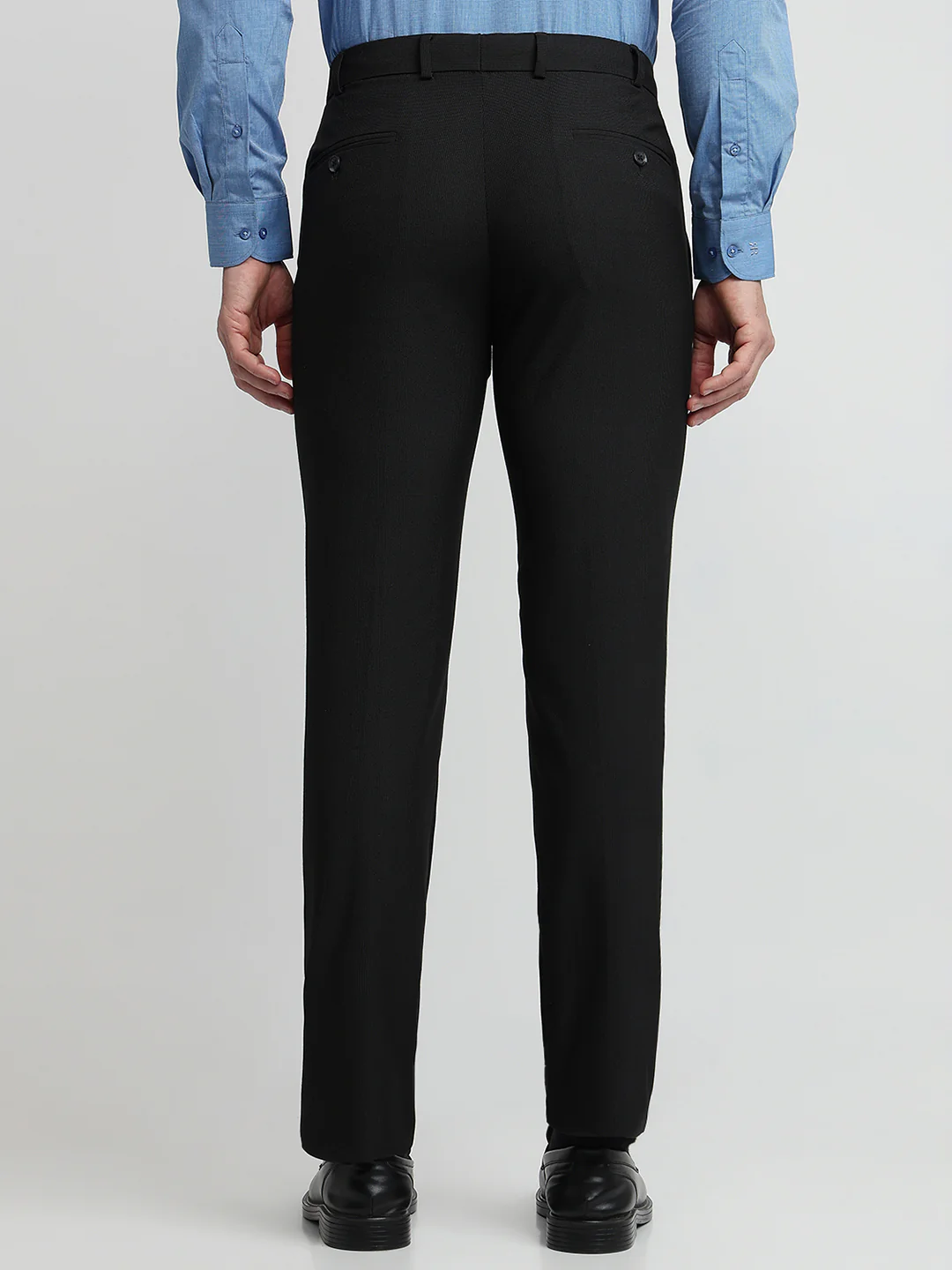Park Avenue Men Black Fancy Regular Fit Polyester Blend Trouser - Image 4