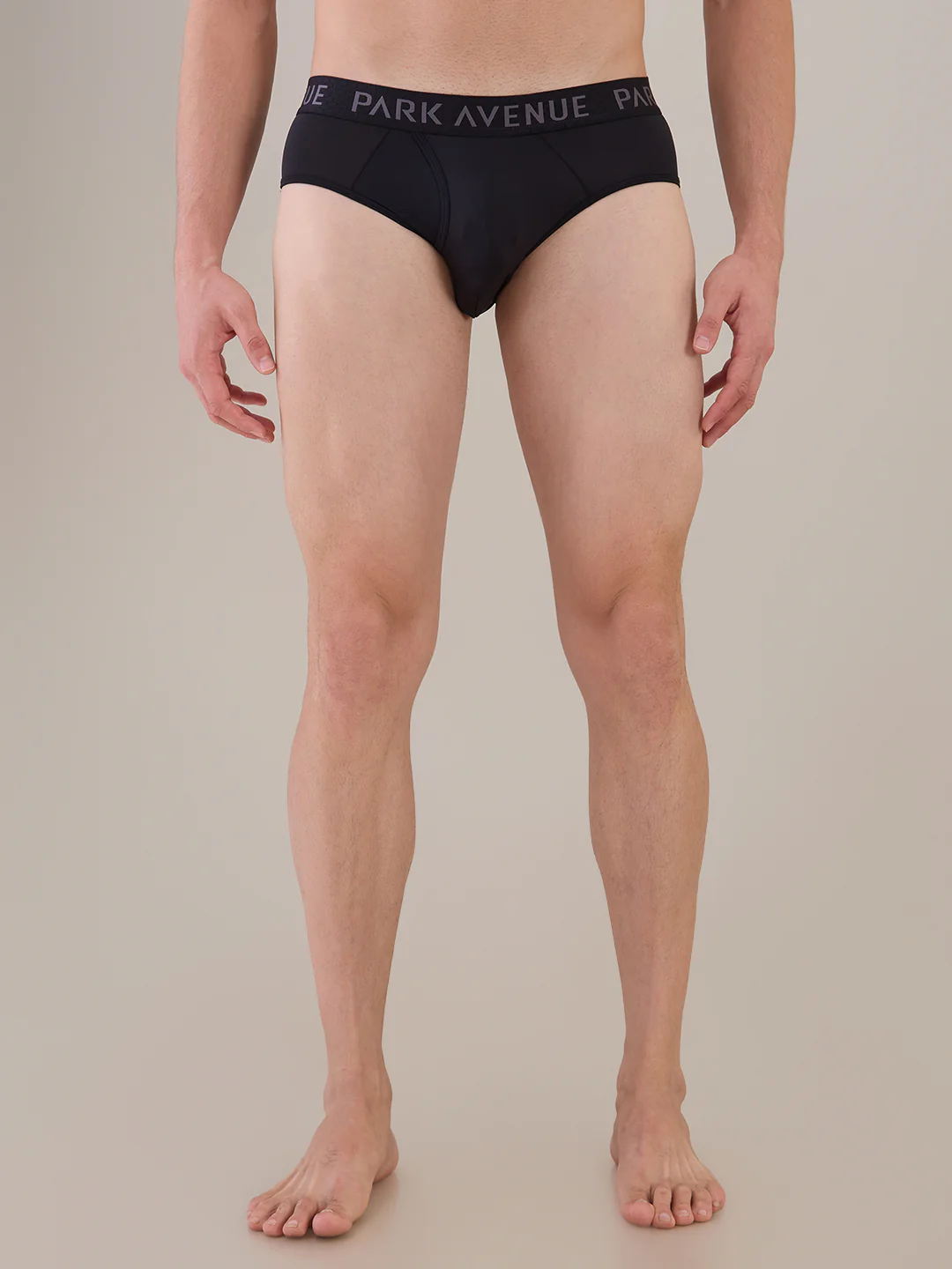 Park Avenue Men Black Nylon Blend Brief