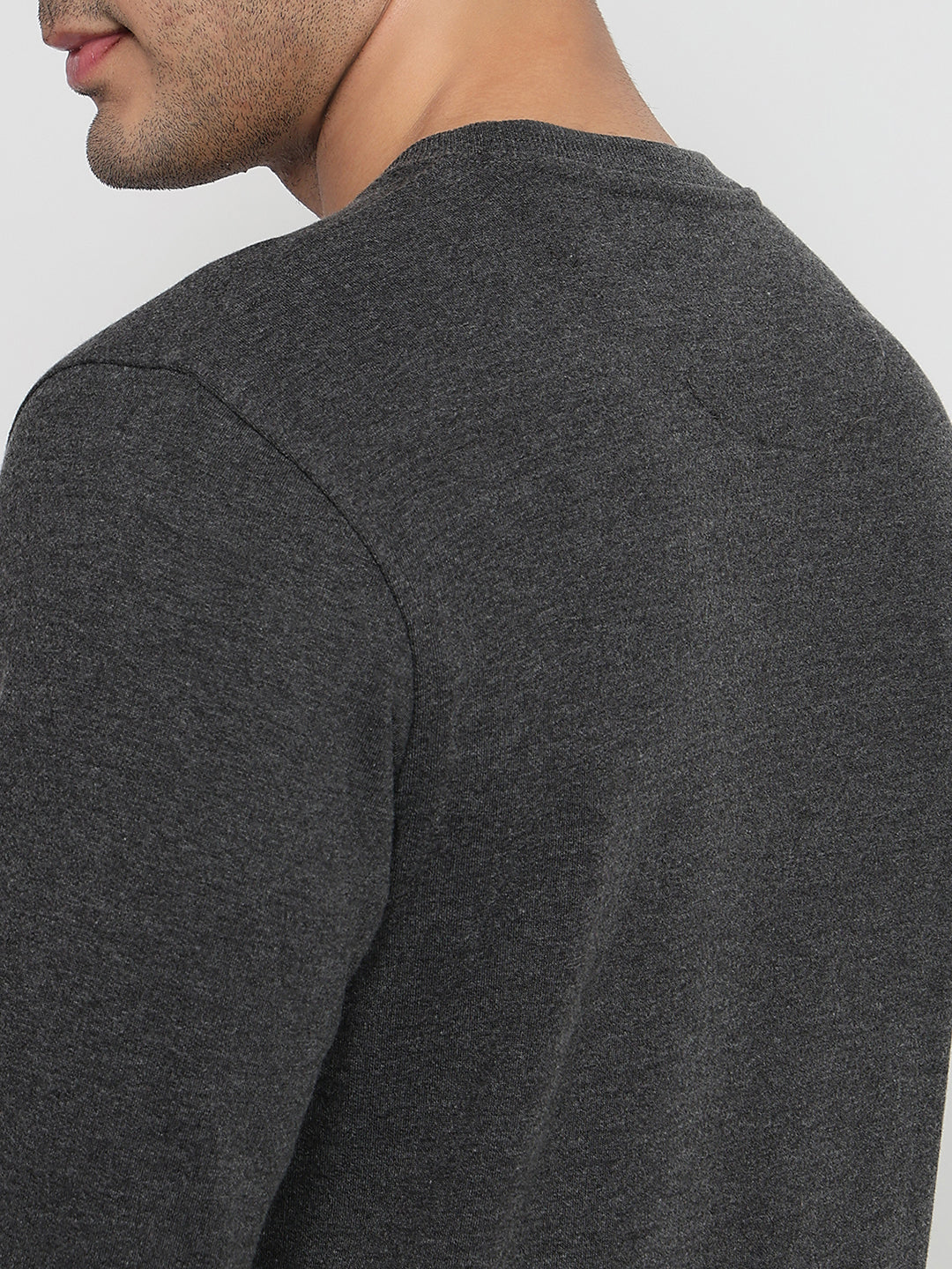 Park Avenue Men Black Print Slim Fit Cotton Blend Sweatshirt - Image 7