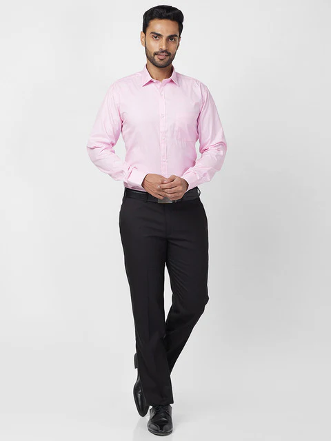 Park Avenue Men Black Regular Fit Solid Trouser - Image 5