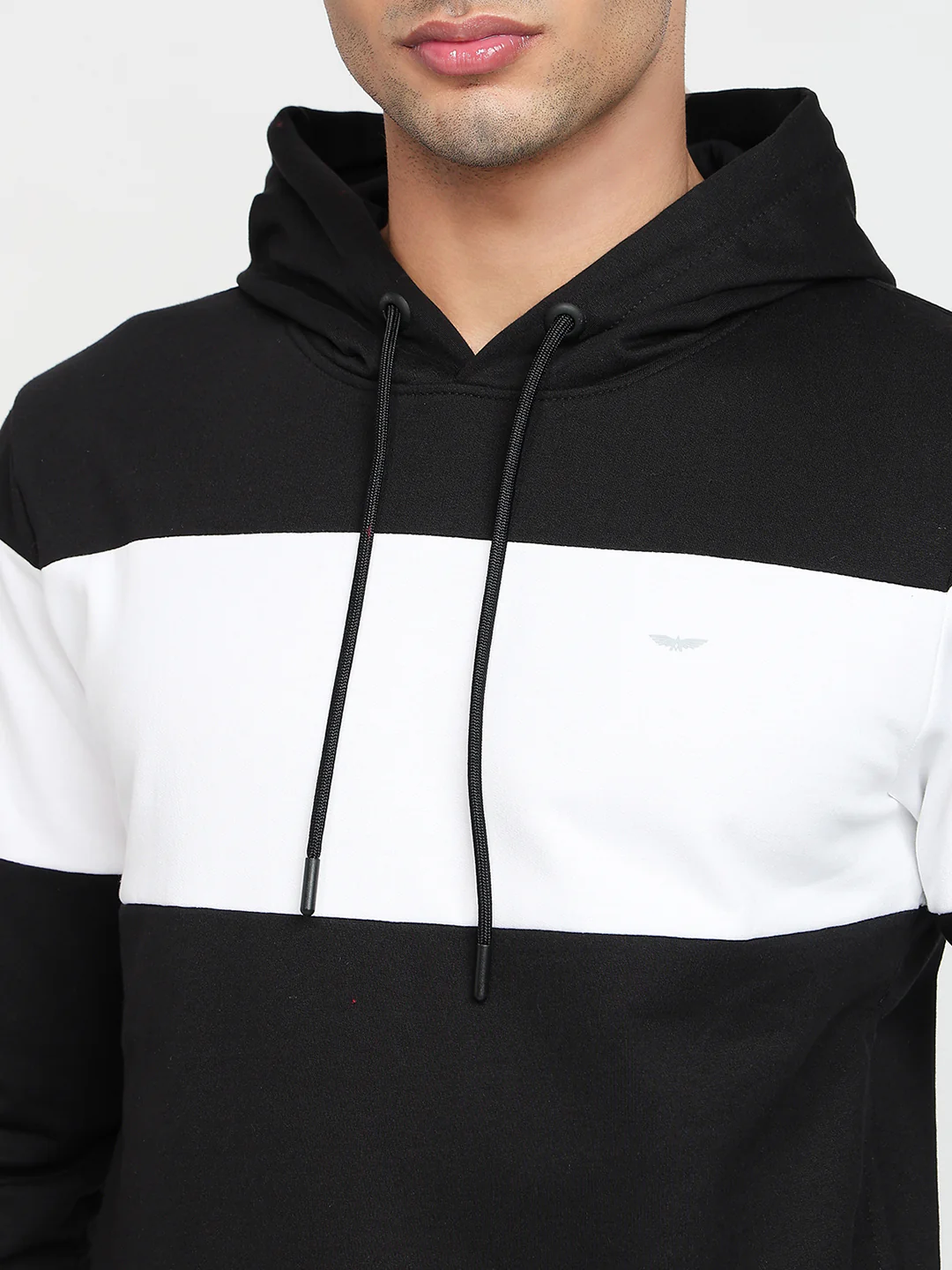 Park Avenue Men Black Solid Slim Fit Cotton Blend Sweatshirt - Image 6