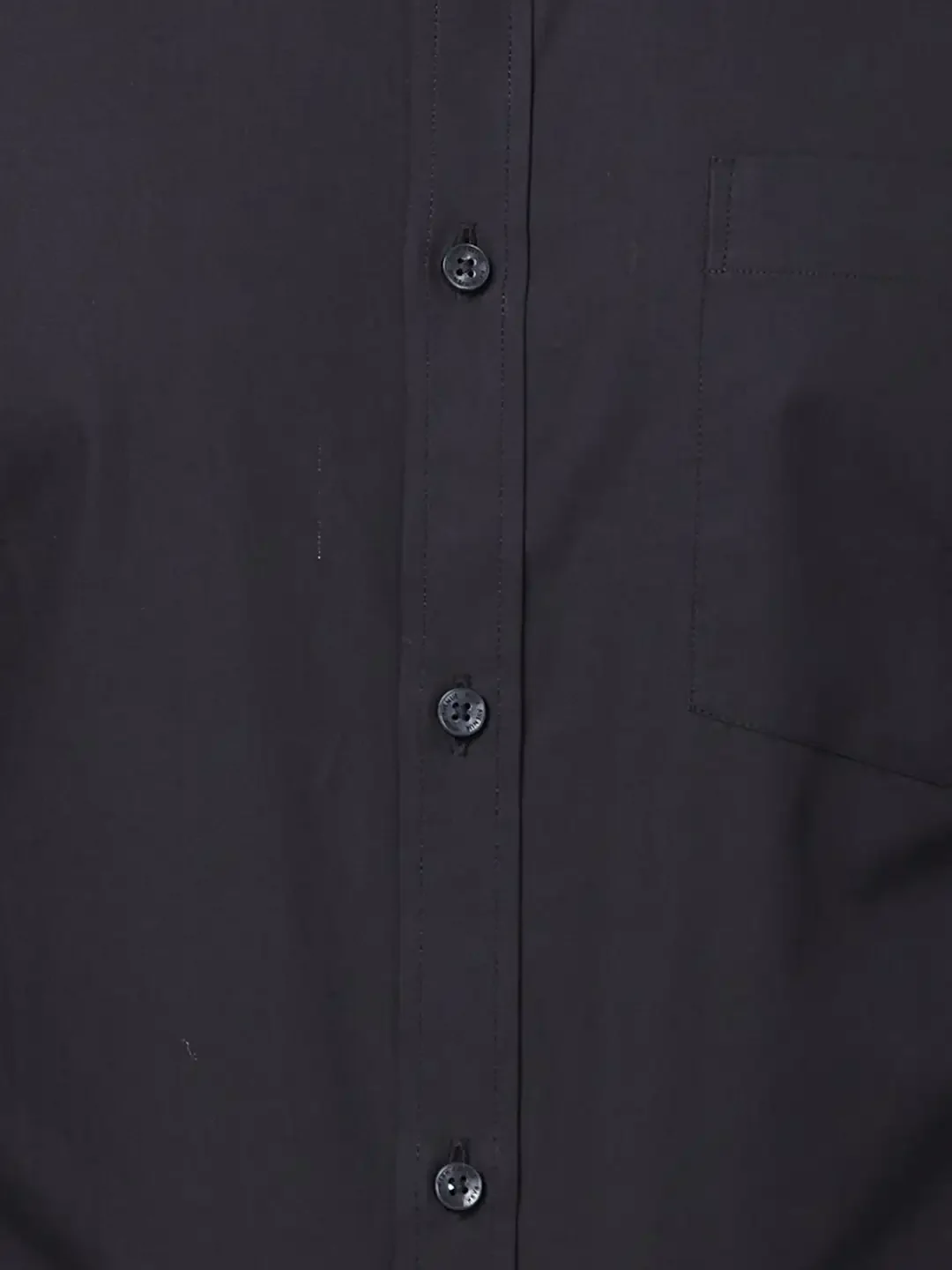 Park Avenue Men Black Solid Slim Fit Cotton Cutaway Collar Shirt - Image 7