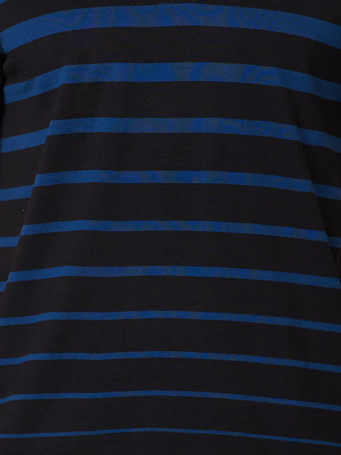 Park Avenue Men Black Stripe Slim Fit Cotton Blend T-Shirt - Image 7