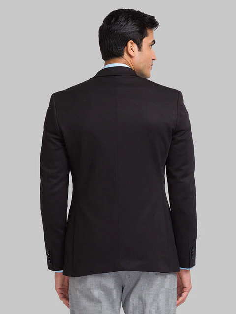 Park Avenue Men Black Active Fit Structure Blazer - Image 4