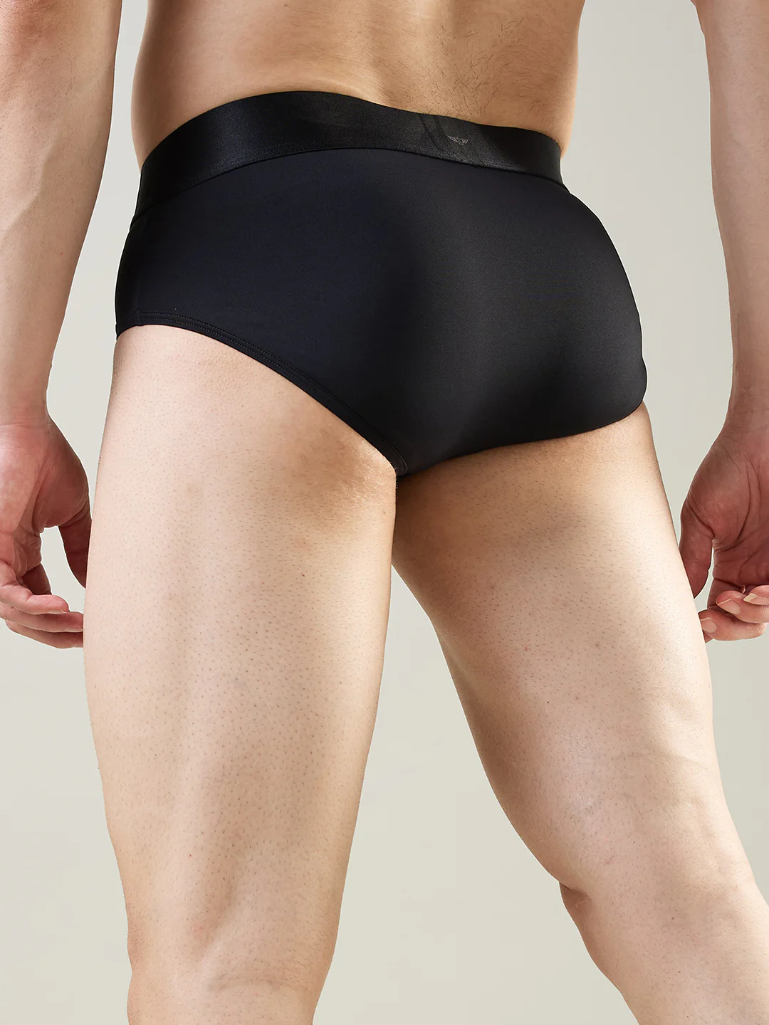 Park Avenue Men Black Tactel Nyloan Blend Brief - Image 3