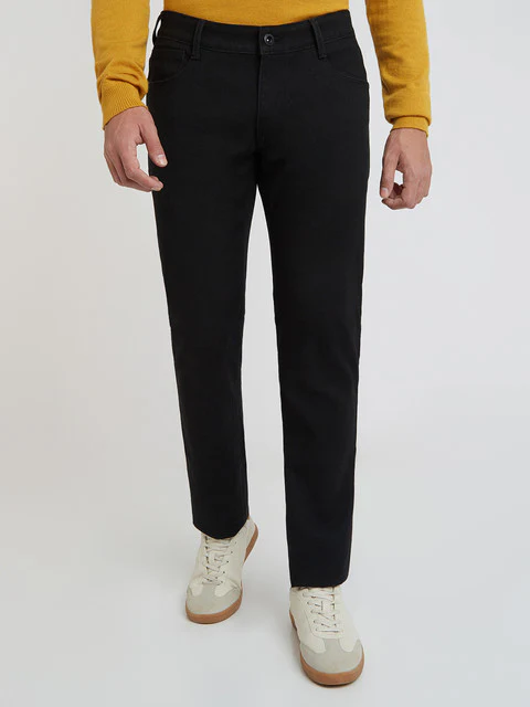 Park Avenue Men Black Twill Slim Fit Cotton Blend Jeans