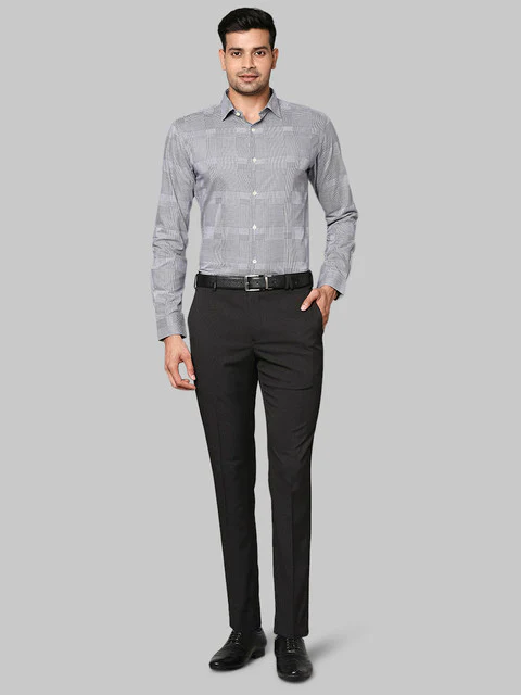 Park Avenue Men Black Twill Super Slim Fit Polyester Trouser - Image 5