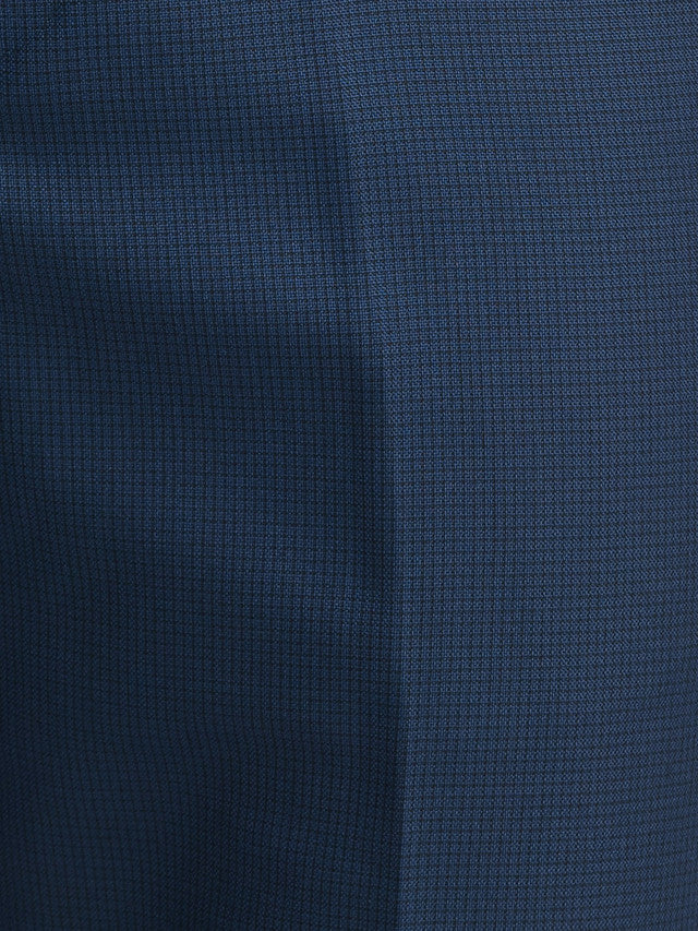 Park Avenue Men Blue Checkered Regular Fit Trouser - Image 7