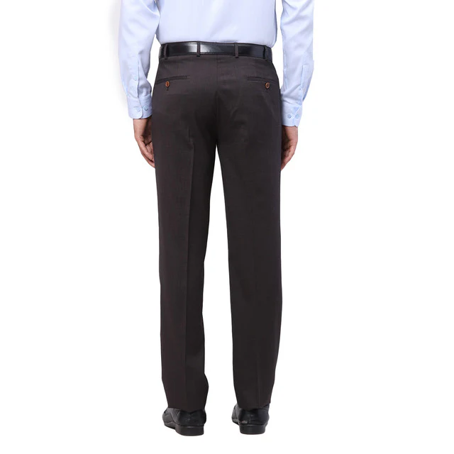 Park Avenue Men Blue Checks Smart Fit Polyester Blend Trouser - Image 5