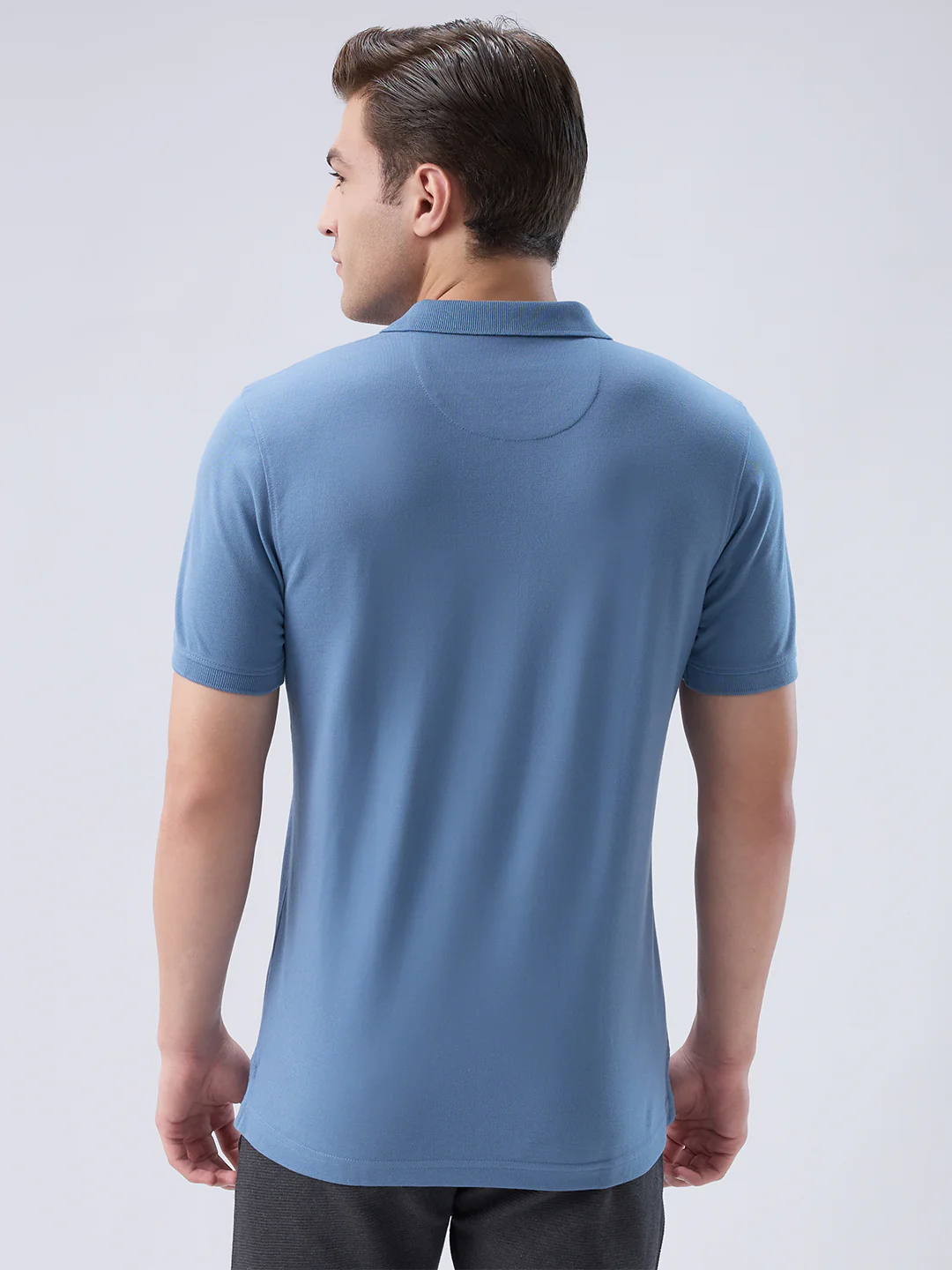 Park Avenue Men Blue Cotton Blend T-Shirt - Image 4