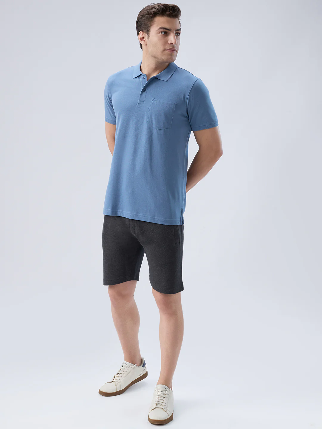 Park Avenue Men Blue Cotton Blend T-Shirt - Image 5