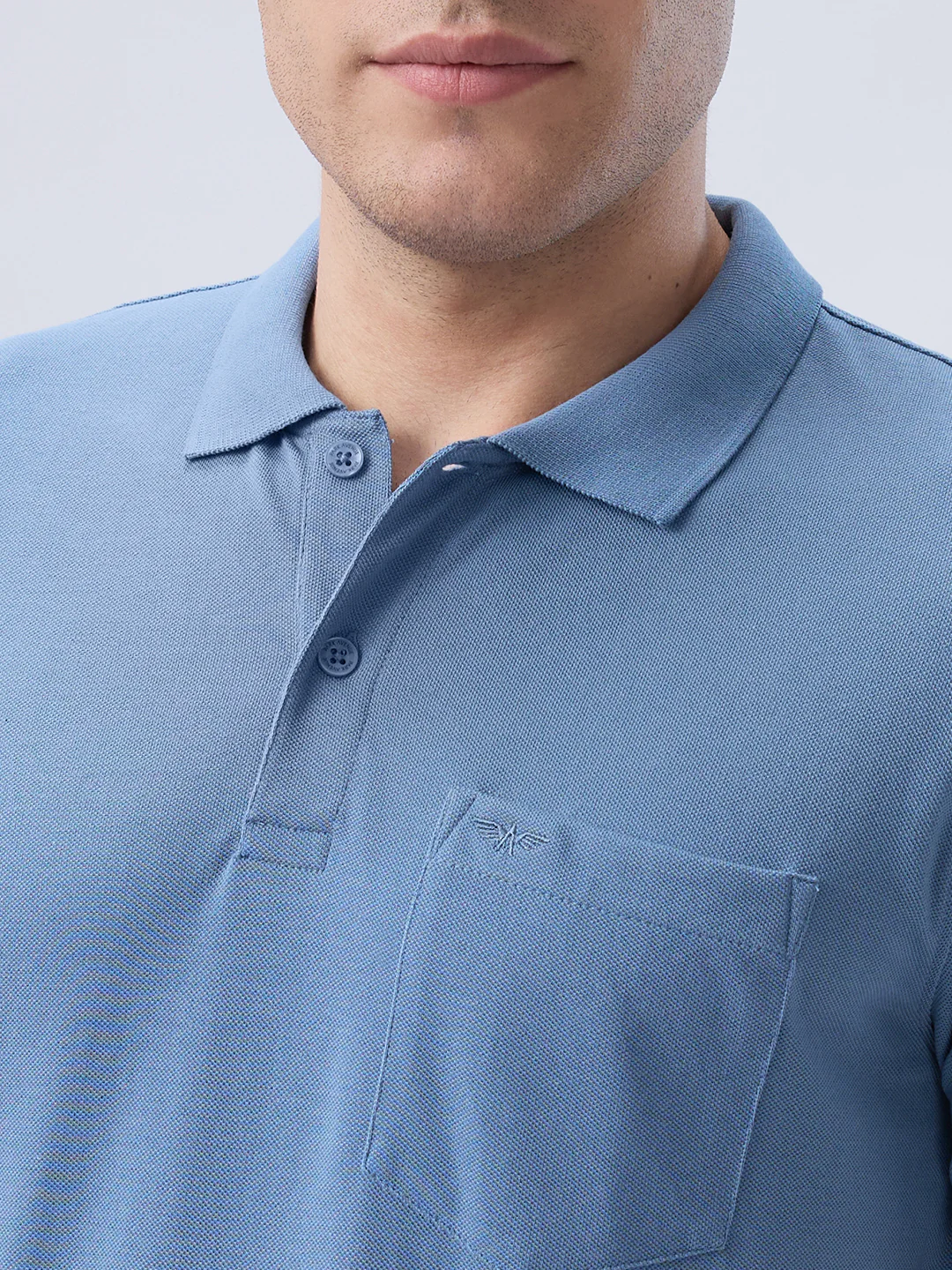 Park Avenue Men Blue Cotton Blend T-Shirt - Image 6