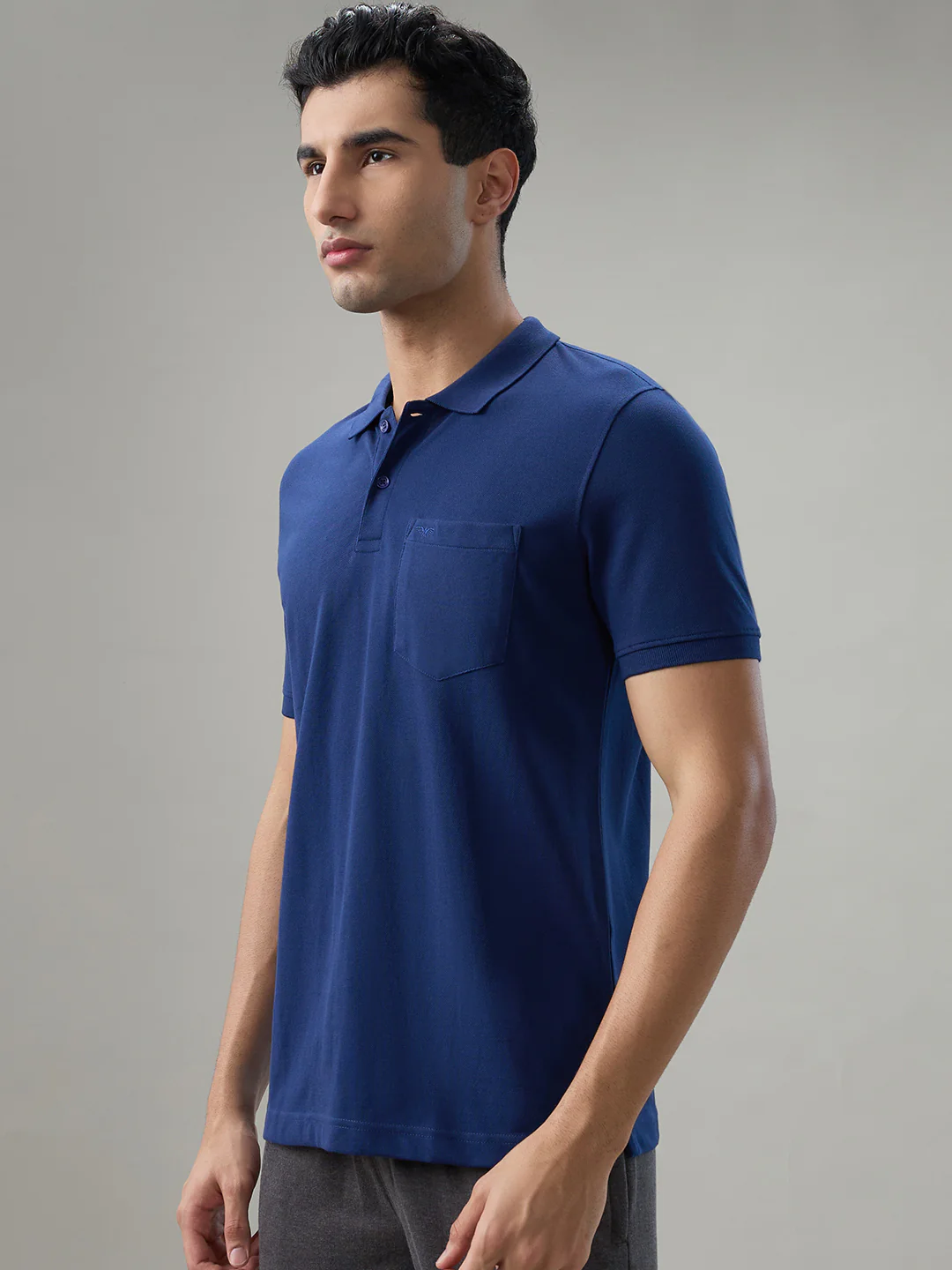 Park Avenue Men Blue Cotton Blend T-Shirt - Image 3