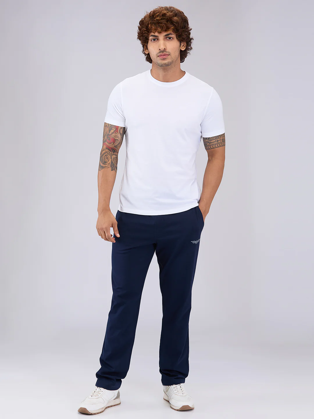 Park Avenue Men Blue Cotton Blend Trackpant - Image 5