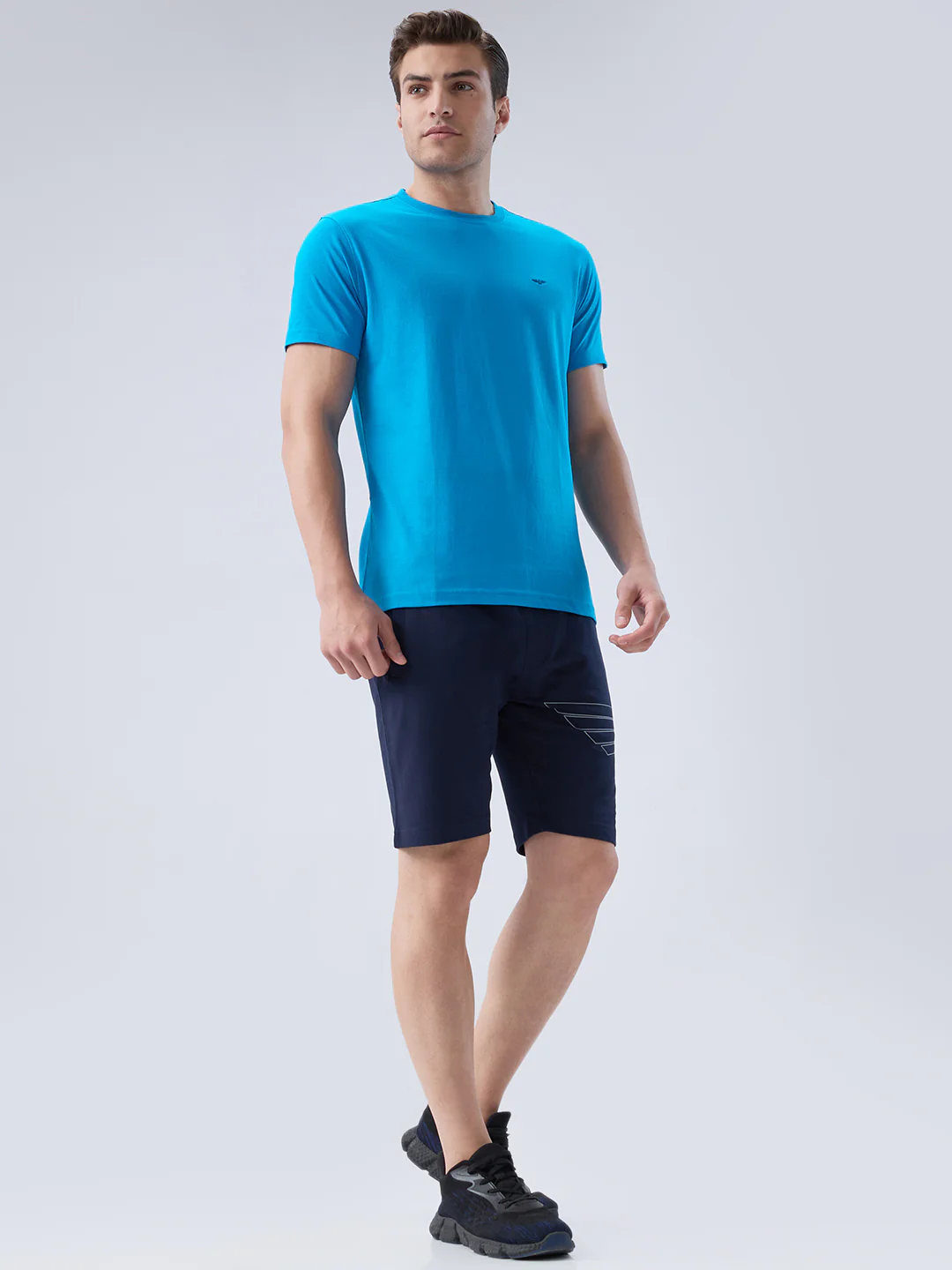 Park Avenue Men Blue Cotton T-Shirt - Image 5