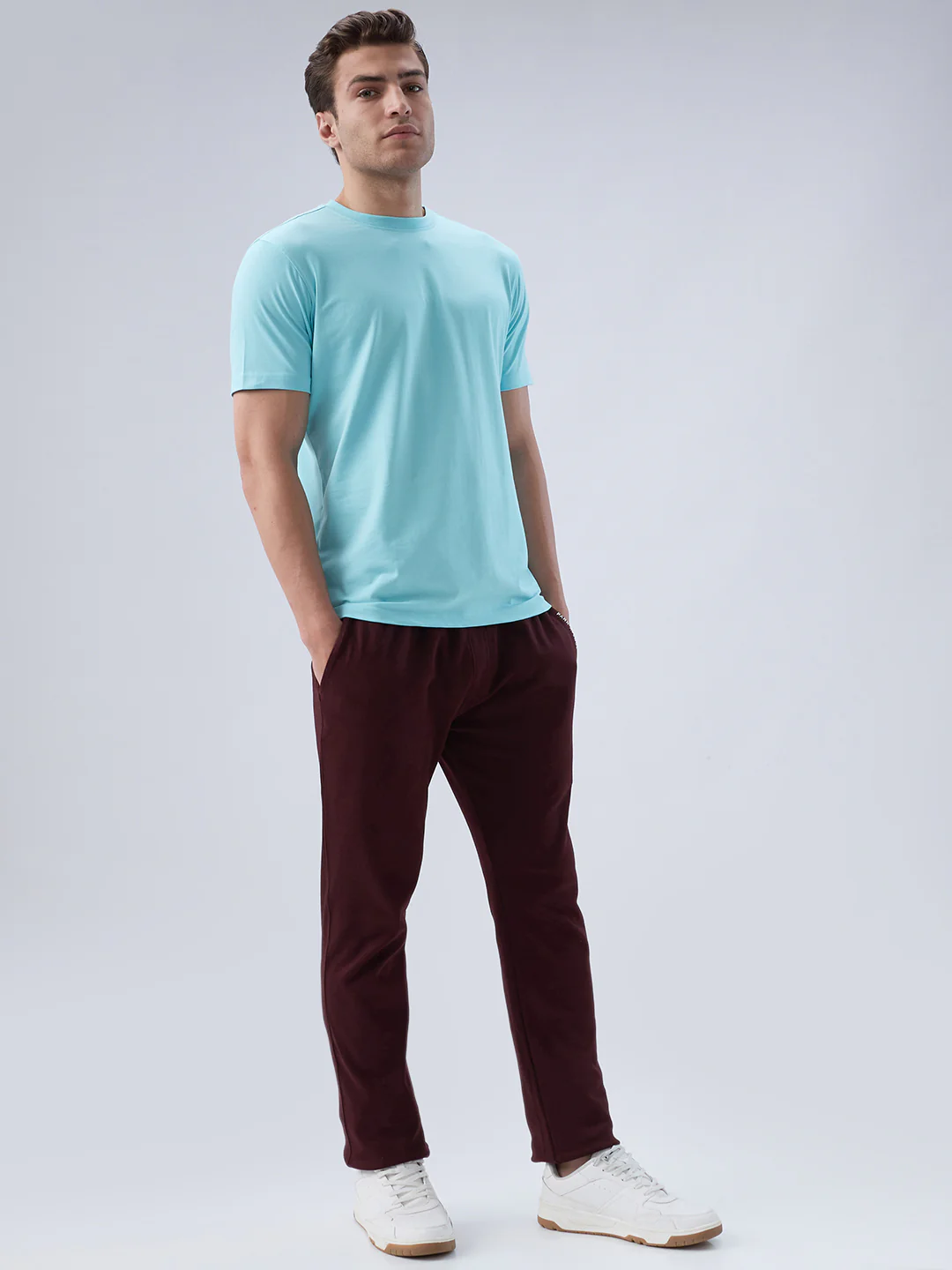 Park Avenue Men Blue Polyester Blend T-Shirt - Image 5