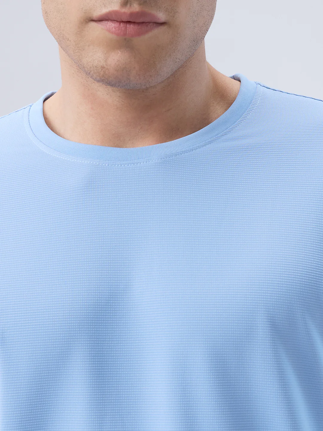 Park Avenue Men Blue Polyester Blend T-Shirt - Image 6