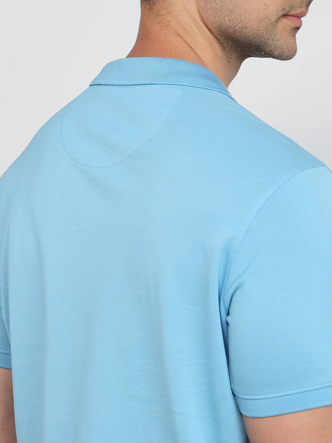 Park Avenue Men Blue Print Slim Fit Cotton T-shirt - Image 7