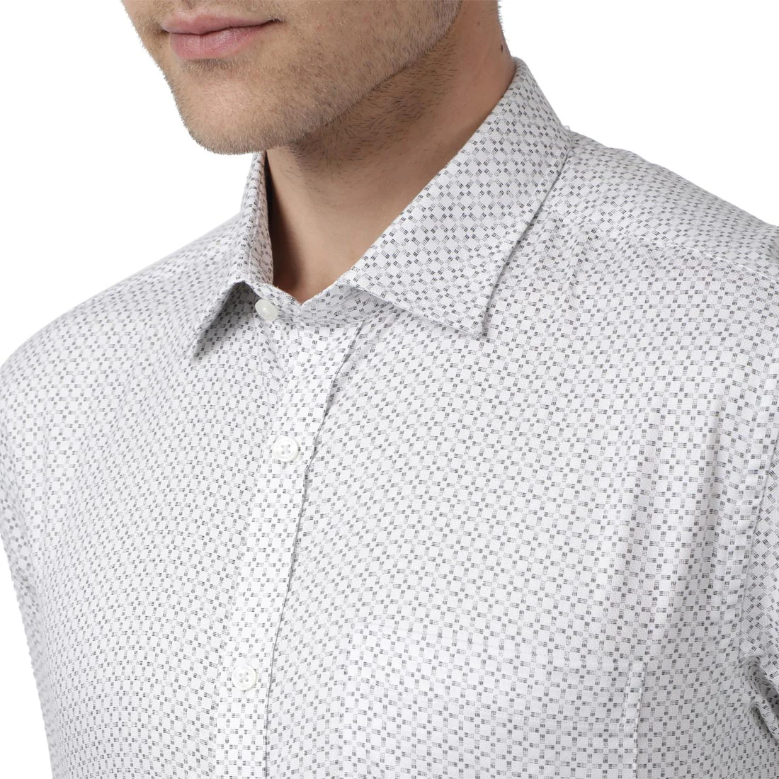 Park Avenue Men Blue Printed Slim Fit Cotton Shirt - Image 6