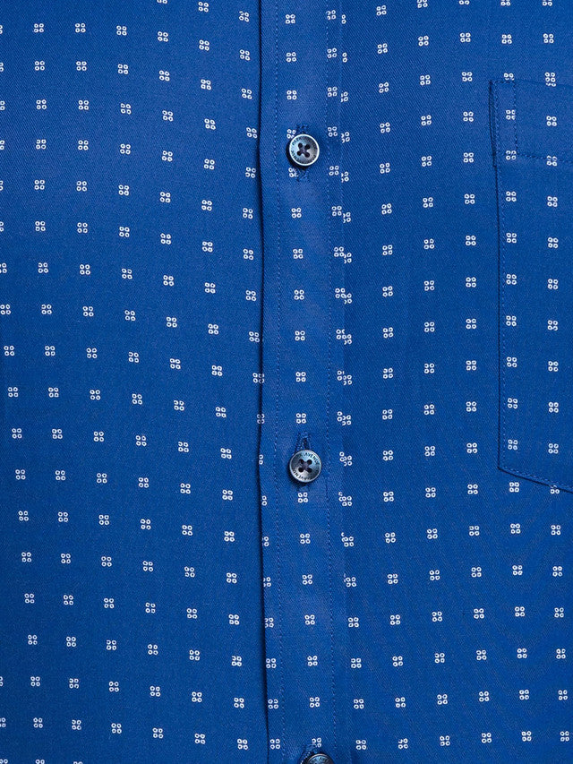 Park Avenue Men Blue Slim Fit Printed Formal Shirt - Image 7