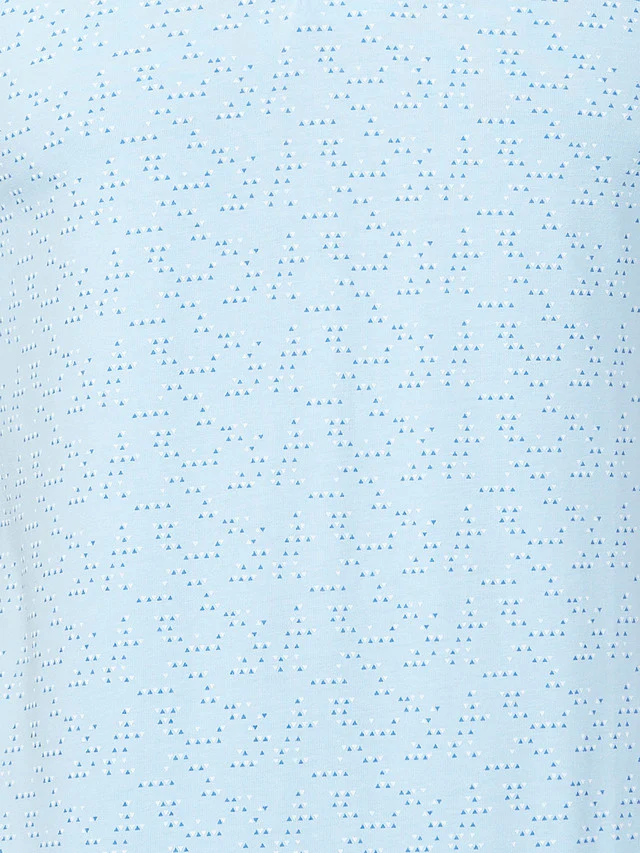 Park Avenue Men Blue Printed Slim Fit Half Sleeve Polo Neck T-Shirt - Image 7