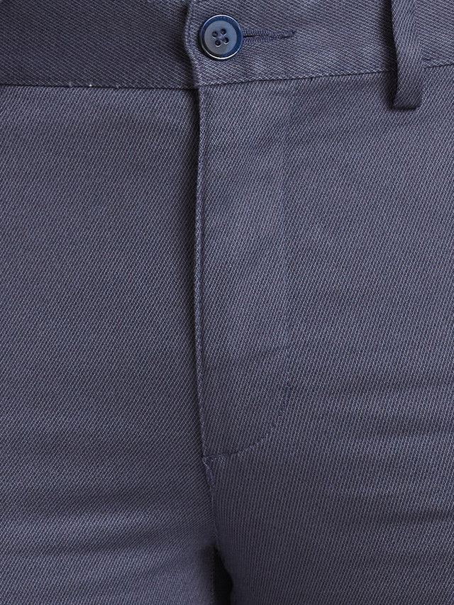 Park Avenue Men Blue Printed Super Slim Fit Trouser - Image 7