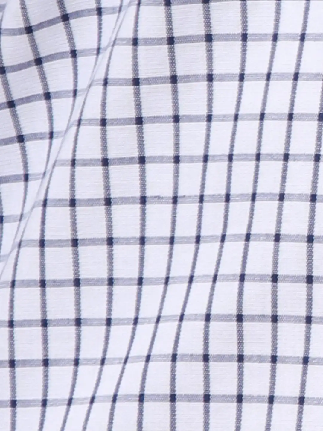 Park Avenue Men Blue Slim Fit Checkered Cotton Full Sleeve Cut Away Shirt - Image 7