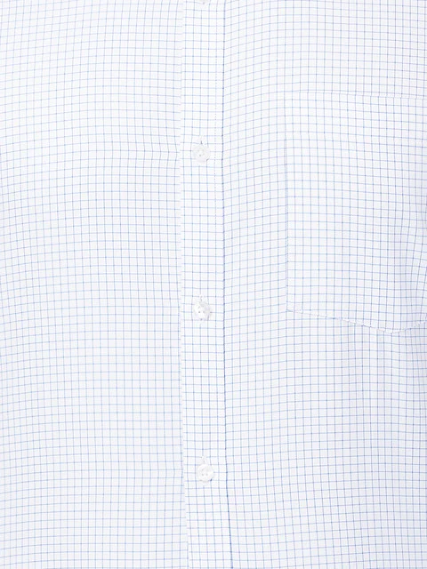 Park Avenue Men Blue Slim Fit Checks Shirt - Image 7