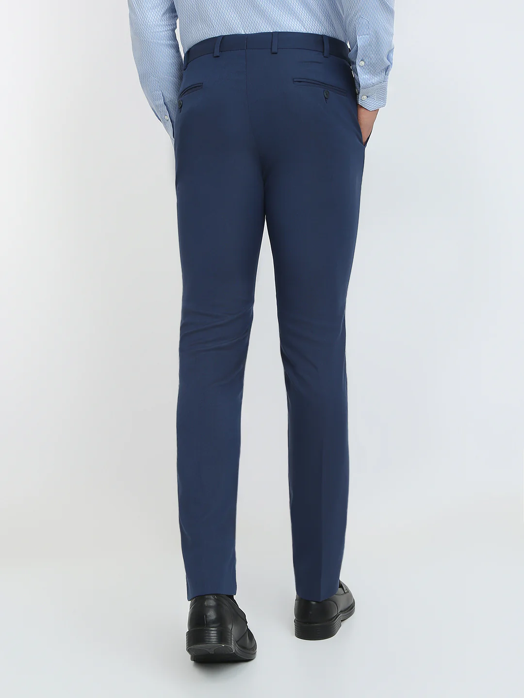 Park Avenue Men Blue Slim Fit Cotton Blend Shirt - Image 4