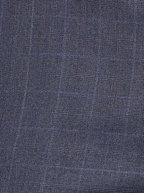 Park Avenue Men Blue Smart Fit Checks Trouser - Image 7