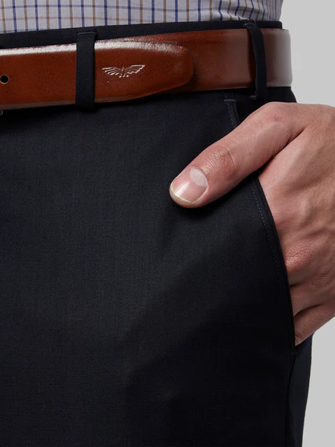 Park Avenue Men Blue Smart Fit Structured Trouser - Image 7