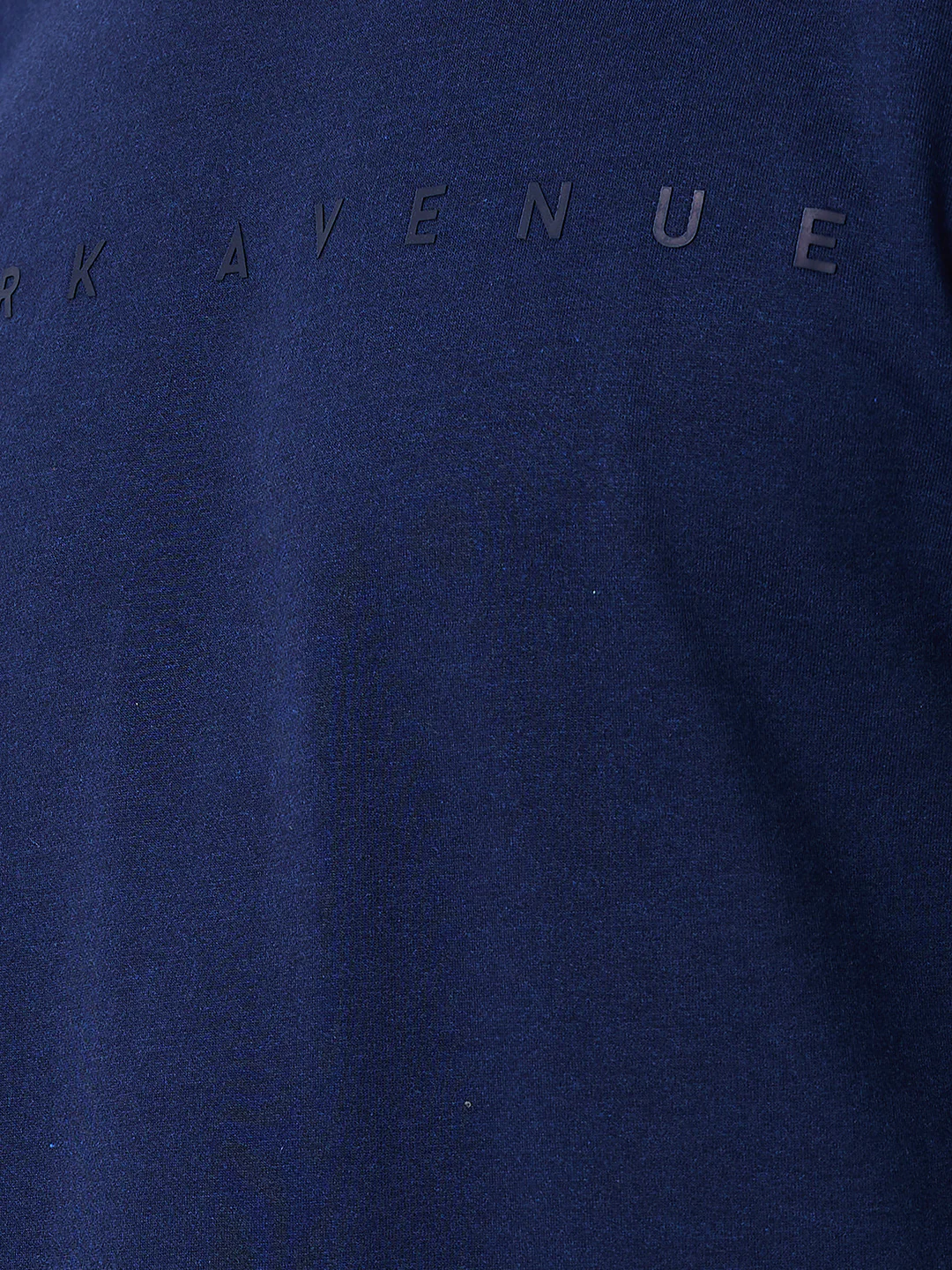 Park Avenue Men Blue Solid Slim Fit Cotton Blend Sweatshirt - Image 6