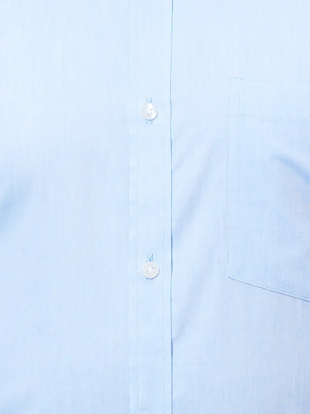 Park Avenue Men Blue Solid Slim Fit Cotton Cutaway Collar Shirt - Image 7