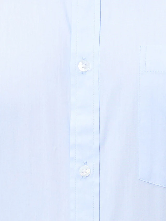 Park Avenue Men Blue Solid Slim Fit Full Sleeve Semi Cut Away Collar Shirt - Image 7