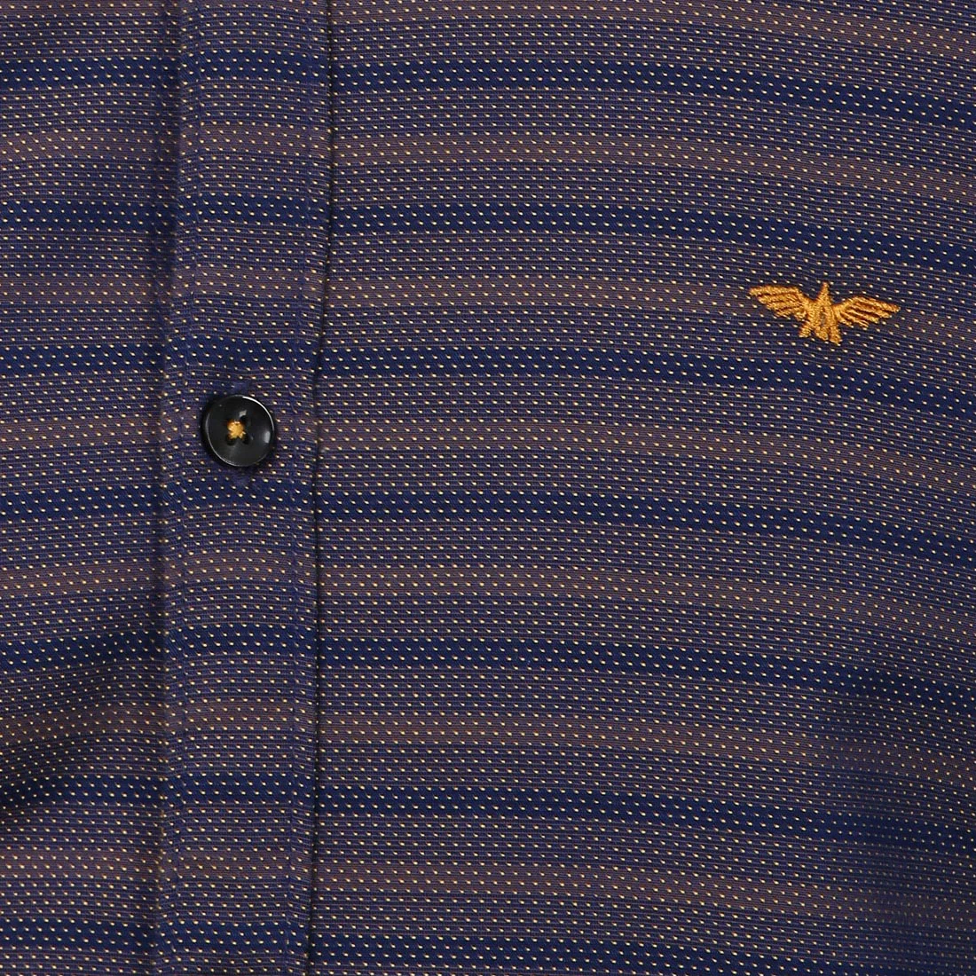 Park Avenue Men Blue Stripe Slim Fit Cotton Ainsley Collar Shirt - Image 7