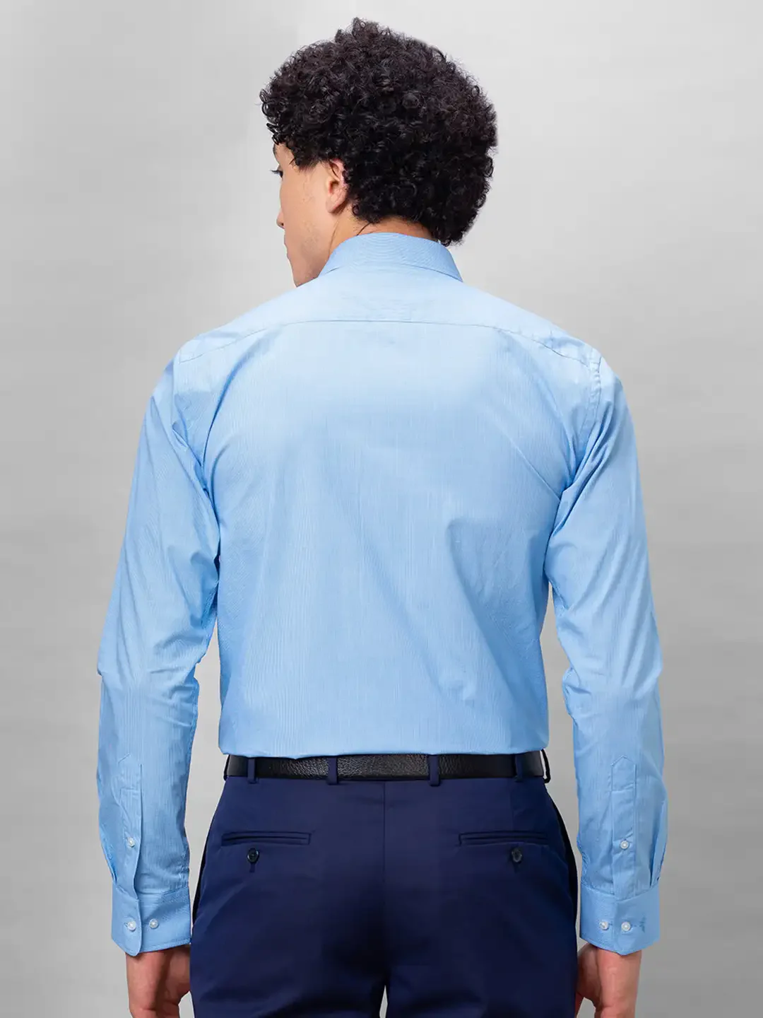 Park Avenue Men Blue Structure Slim Fit Cotton Shirts - Image 5