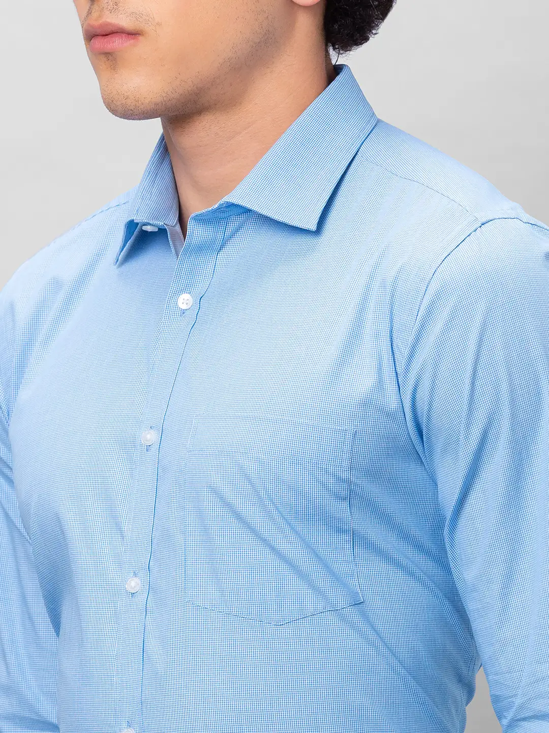 Park Avenue Men Blue Structure Slim Fit Cotton Shirts - Image 7