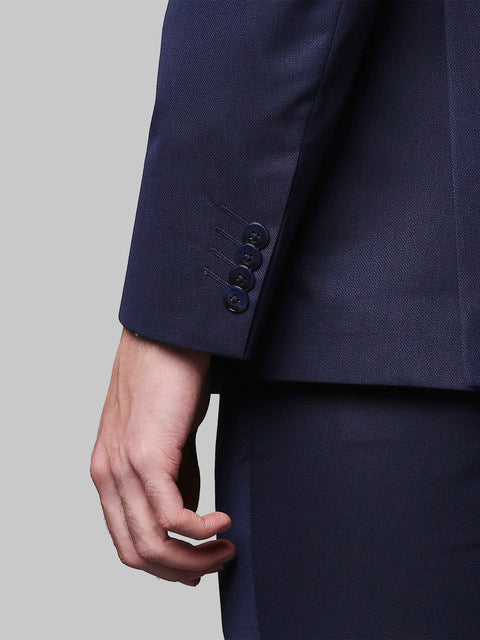 Park Avenue Men Blue Super Slim Fit Structured Suit - Image 7