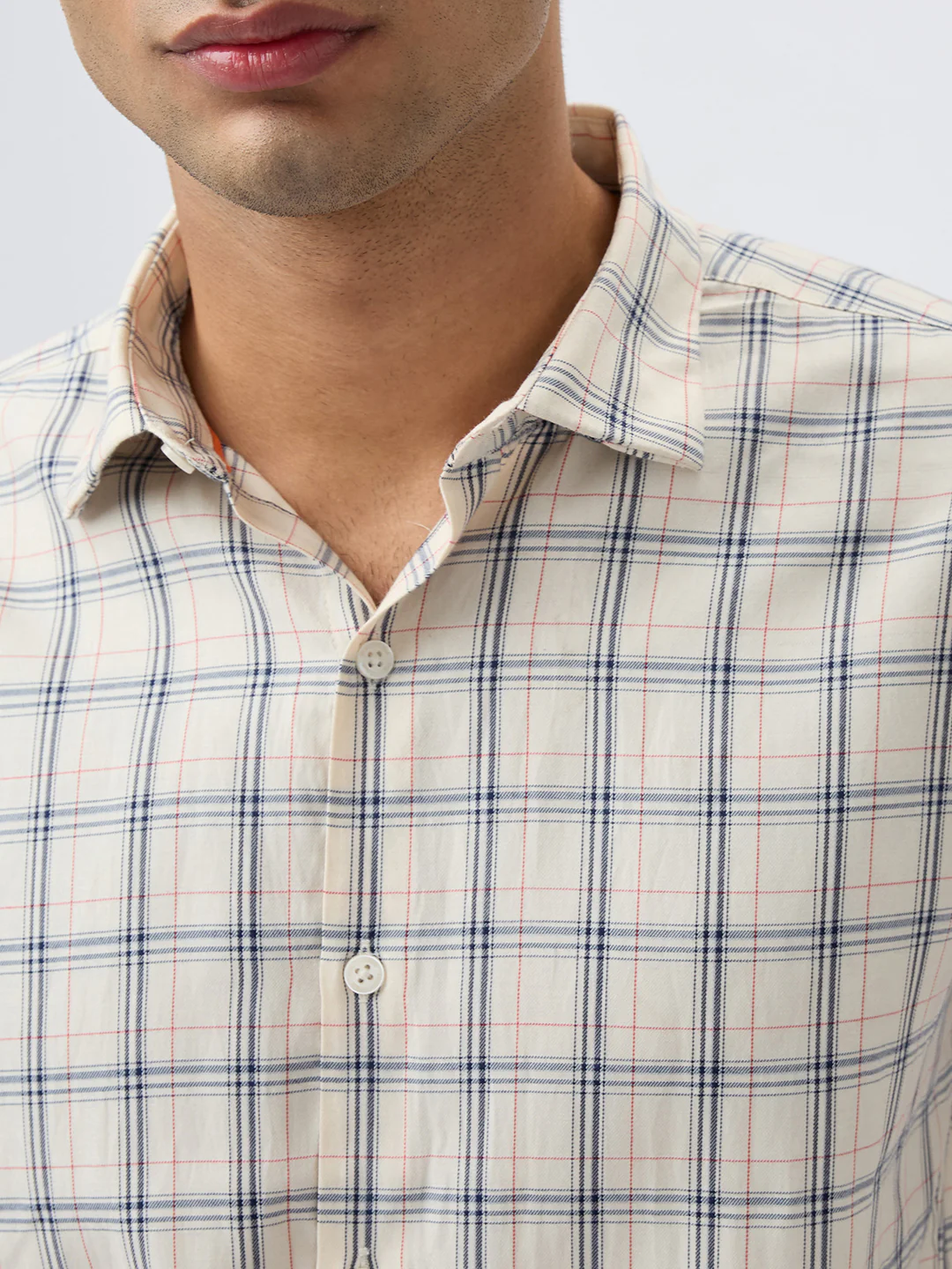 Park Avenue Men Brown Checks Slim Fit Polyester Blend Casual Shirt - Image 7