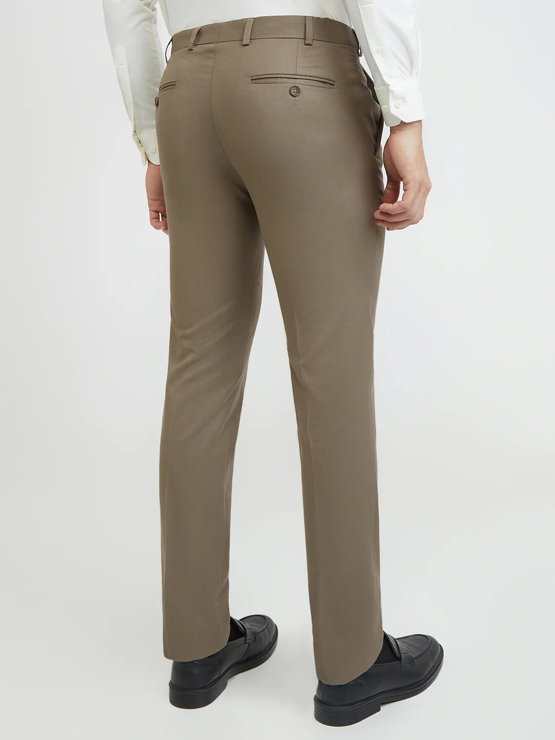 Park Avenue Men Brown Fancy Slim Fit Polyester Blend Trouser - Image 4