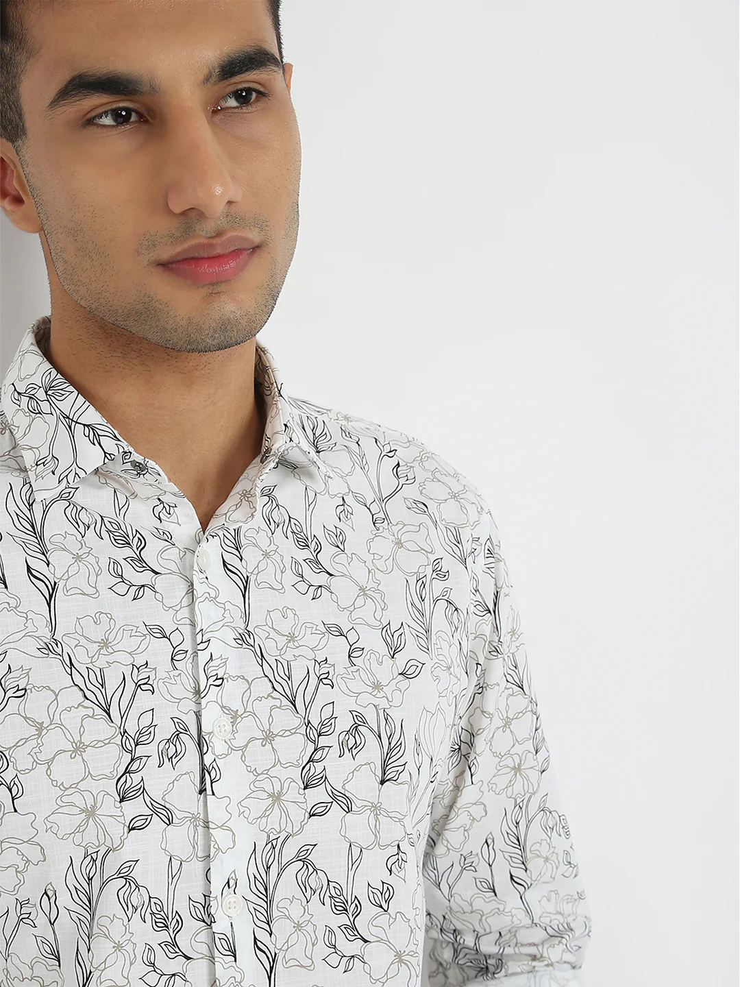 Park Avenue Men Brown Print Slim Fit Cotton Shirt - Image 6