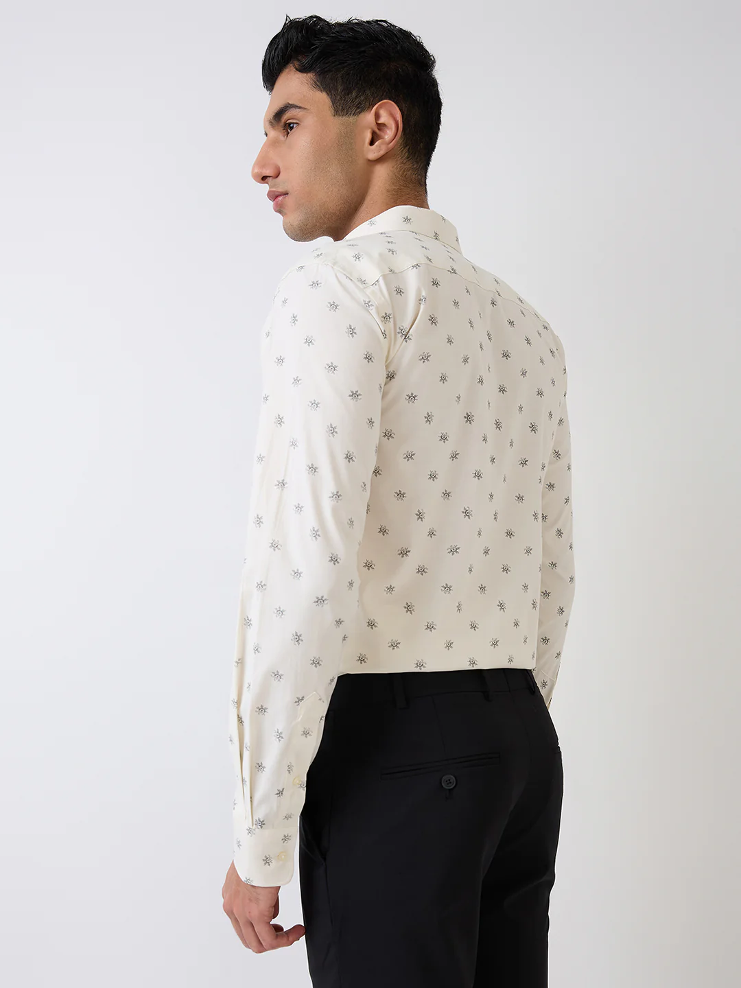 Park Avenue Men Brown Printed Slim Fit Cotton Blend Shirt - Image 5