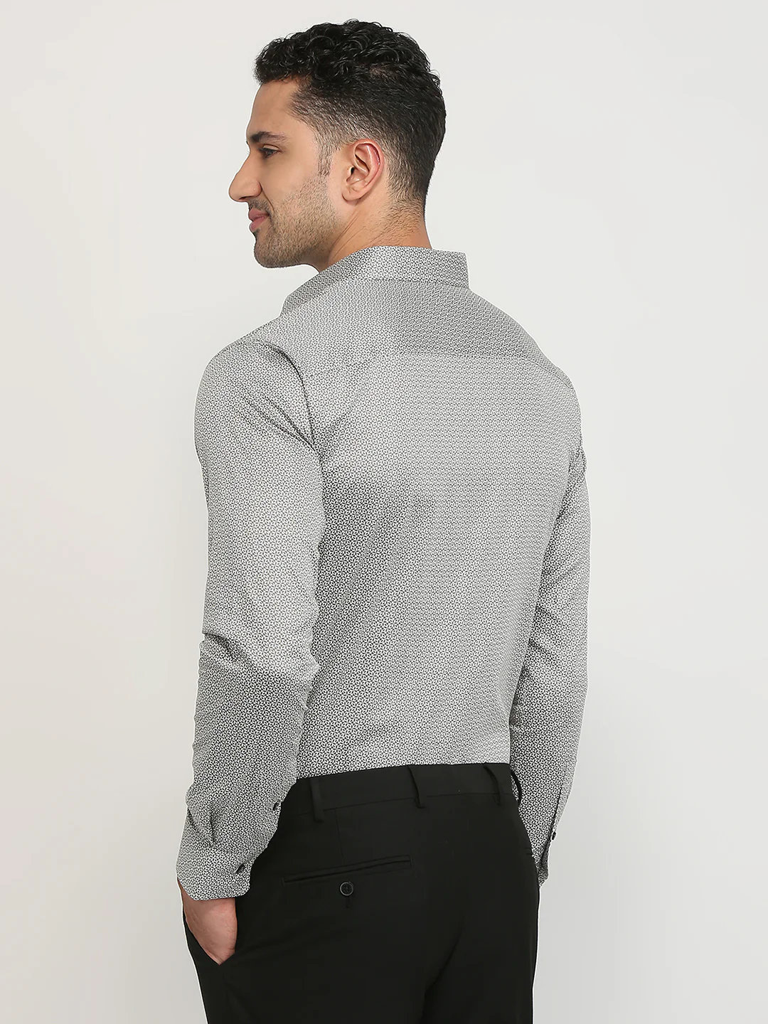 Park Avenue Men Brown Printed Slim Fit Cotton Formal Shirt - Image 4