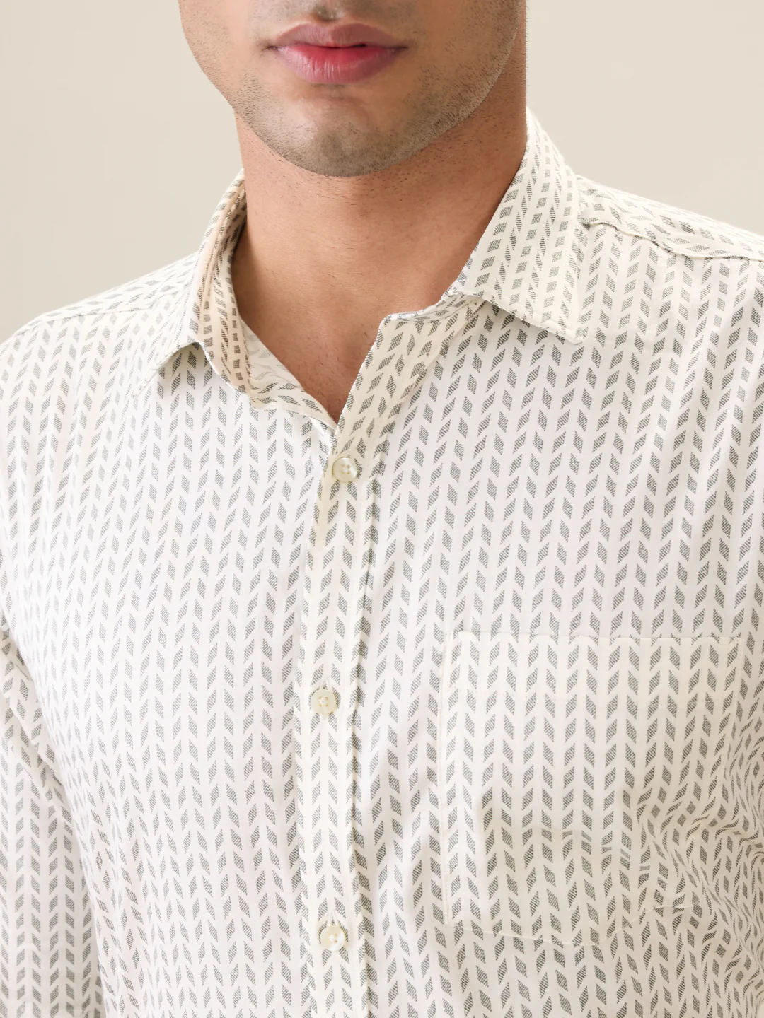 Park Avenue Men Brown Printed Slim Fit Cotton Full Sleeve Formal Shirt - Image 6