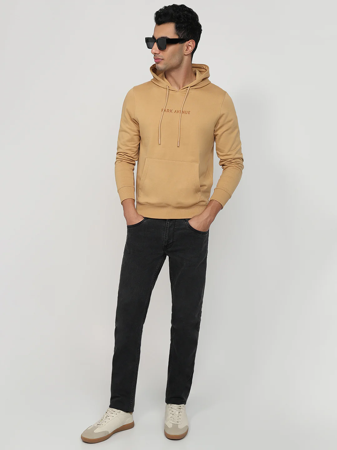 Park Avenue Men Brown Solid Slim Fit Cotton Blend Sweatshirt - Image 5