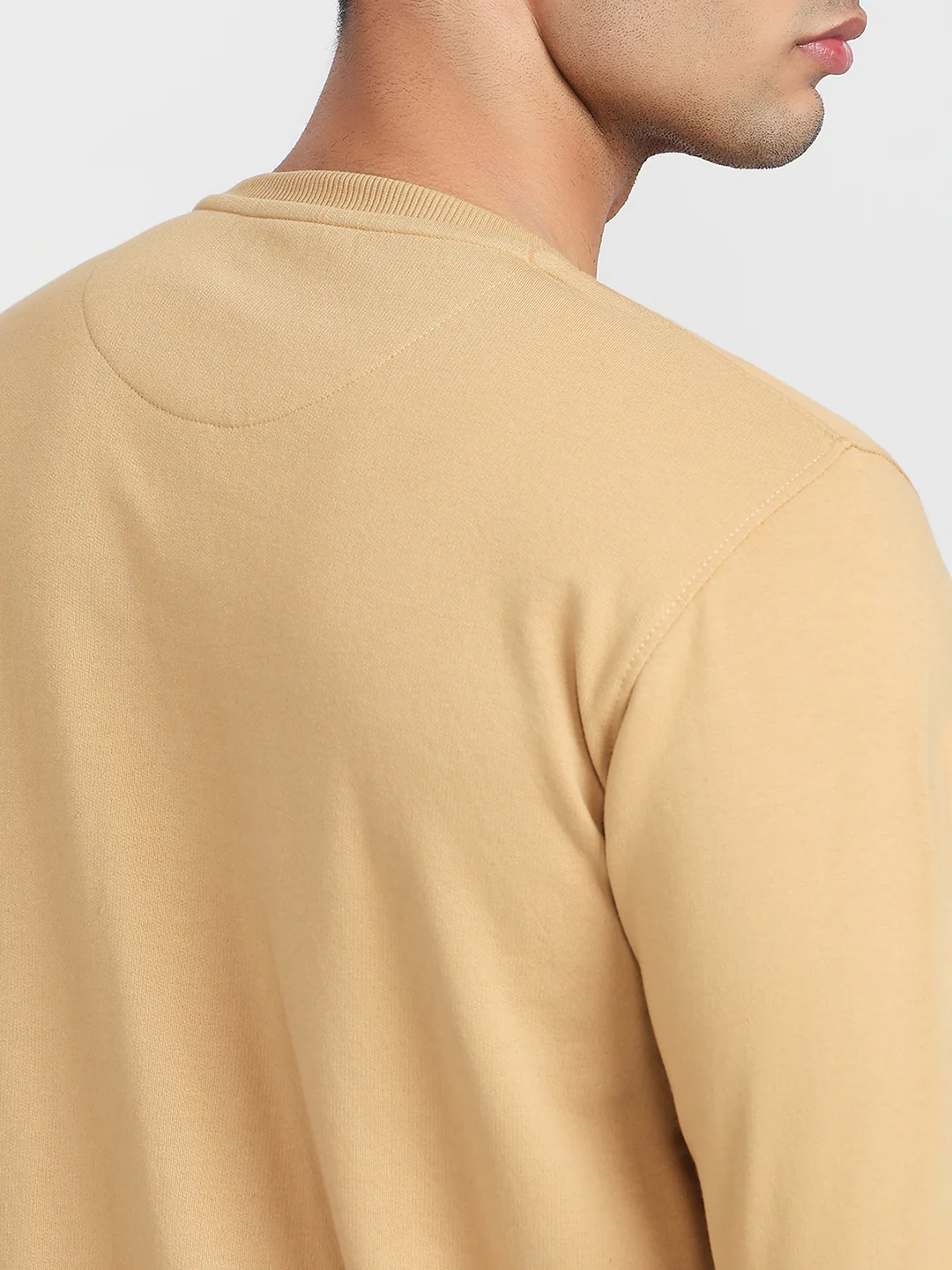 Park Avenue Men Brown Solid Slim Fit Cotton Blend Sweatshirt - Image 7