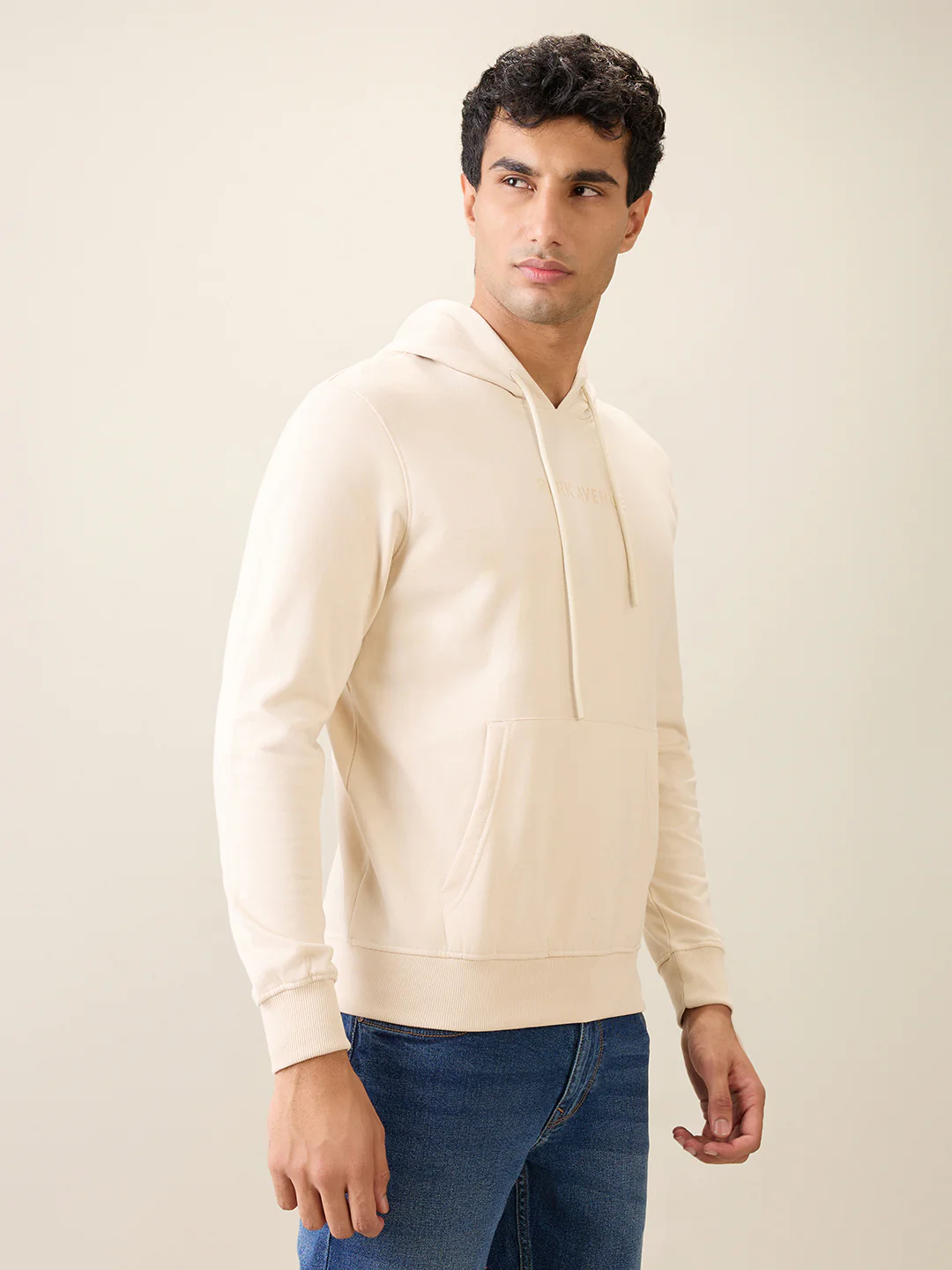 Park Avenue Men Brown Solid Slim Fit Cotton Blend Sweatshirt - Image 3