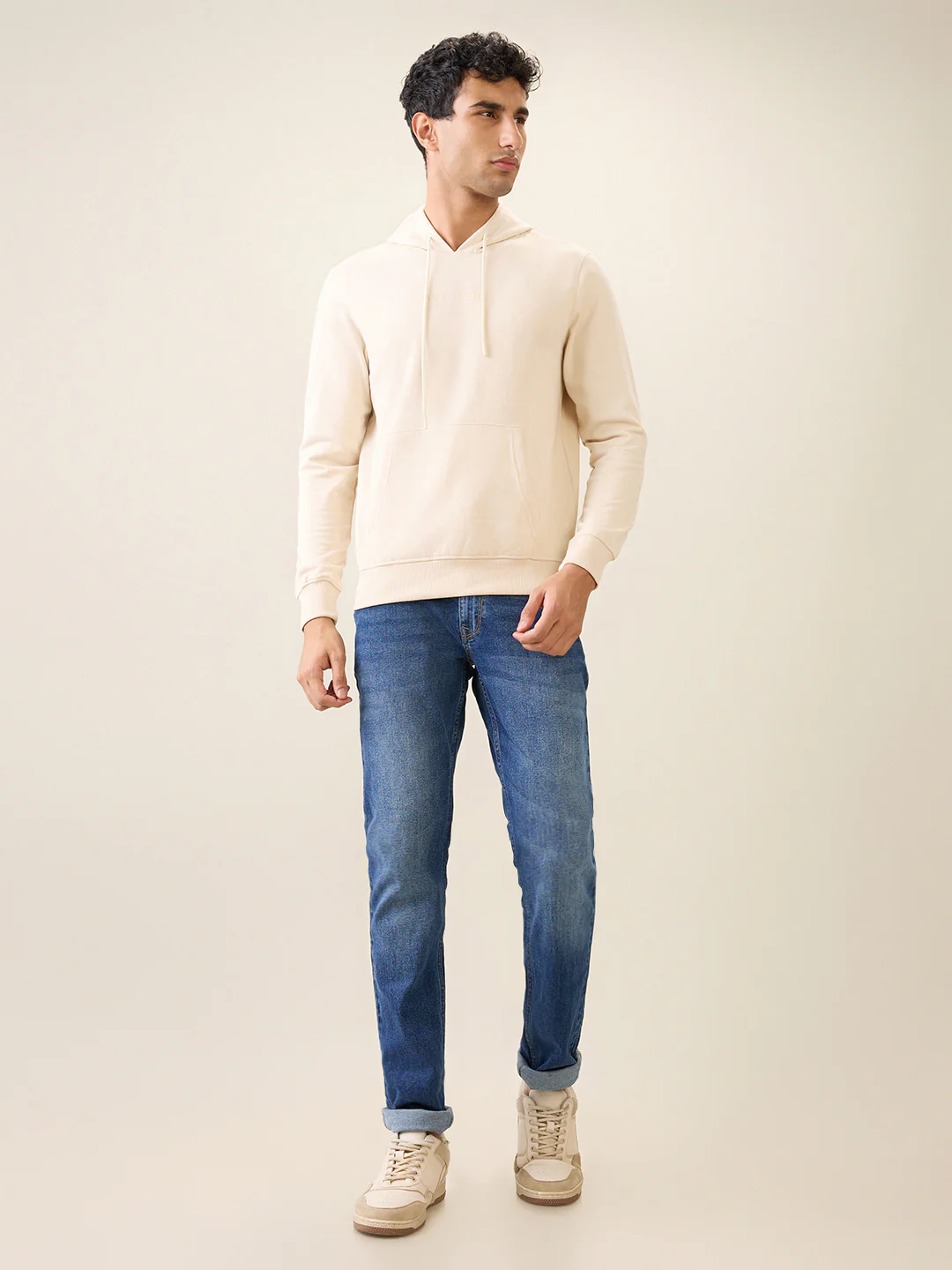 Park Avenue Men Brown Solid Slim Fit Cotton Blend Sweatshirt - Image 5