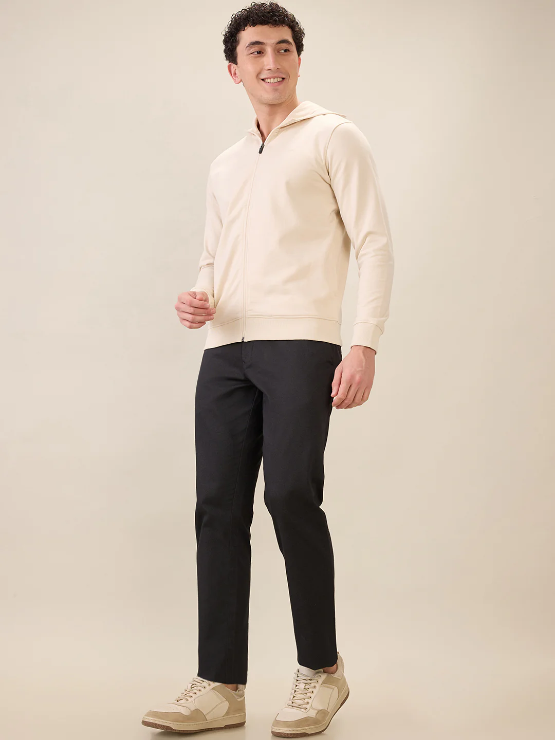 Park Avenue Men Brown Solid Slim Fit Cotton Blend Sweatshirt - Image 5