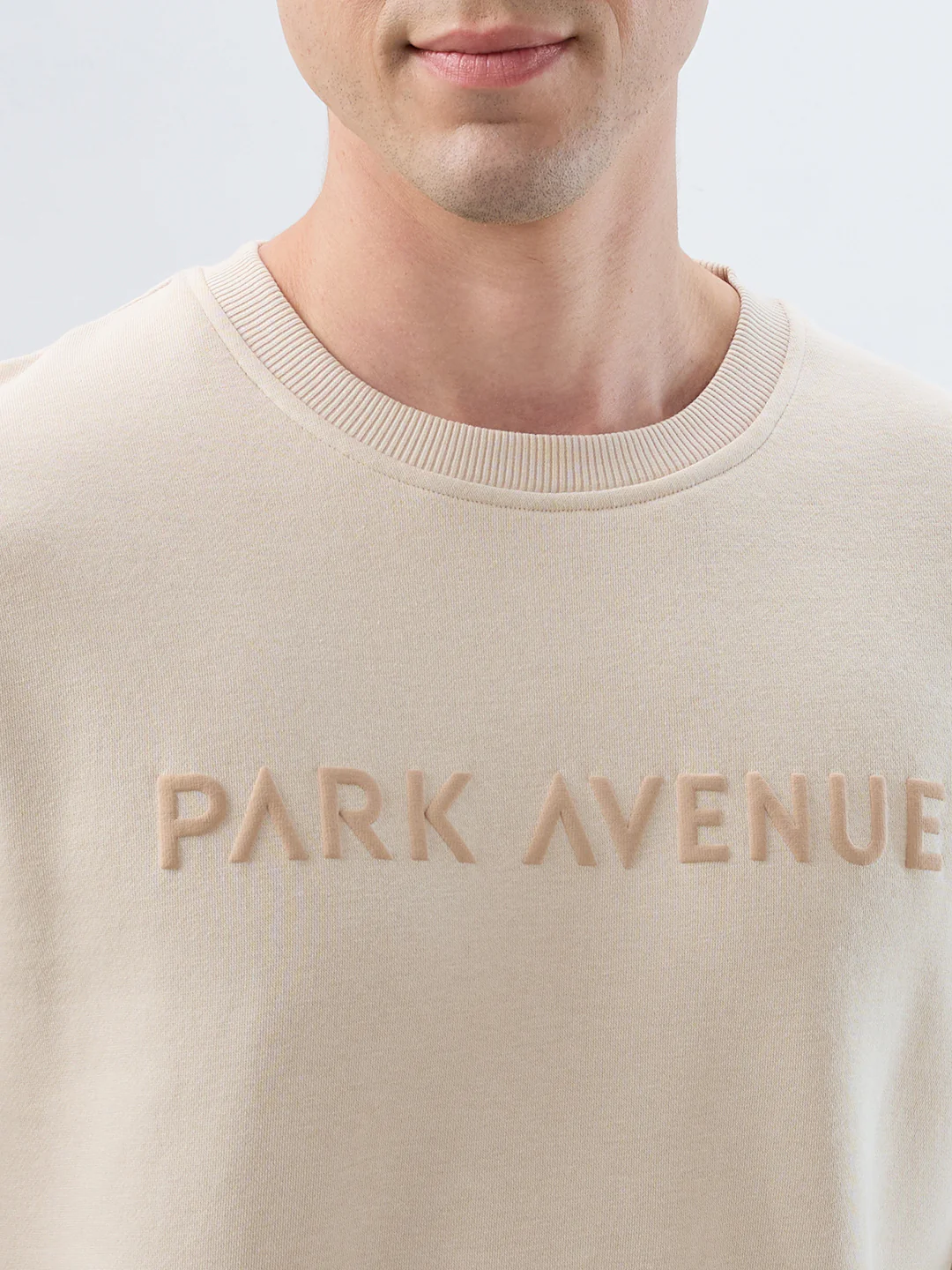 Park Avenue Men Brown Solid Slim Fit Cotton Blend Sweatshirt - Image 6